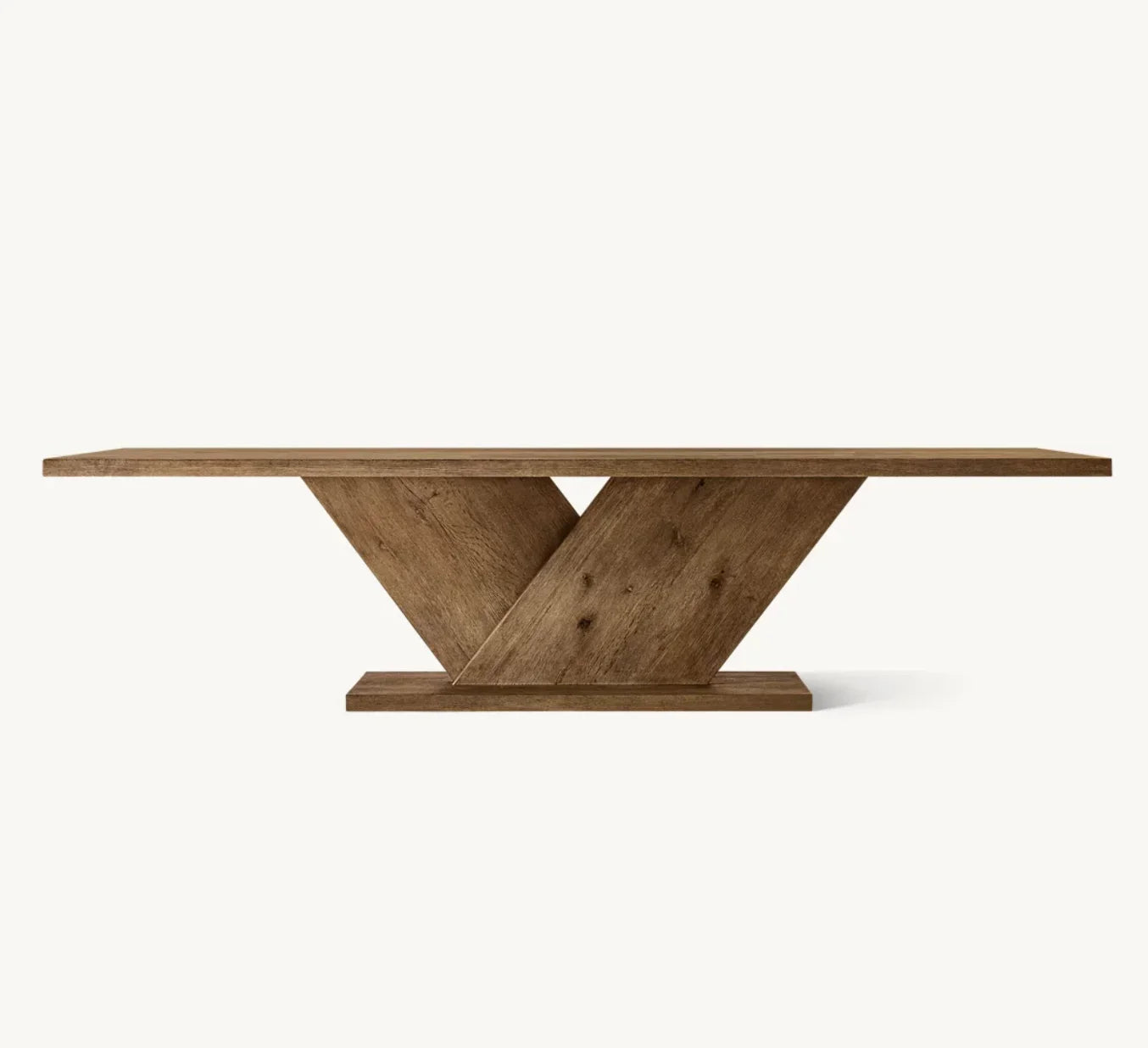 Rectangular Dining Table – Geometric Handcrafted American White Oak Statement Piece