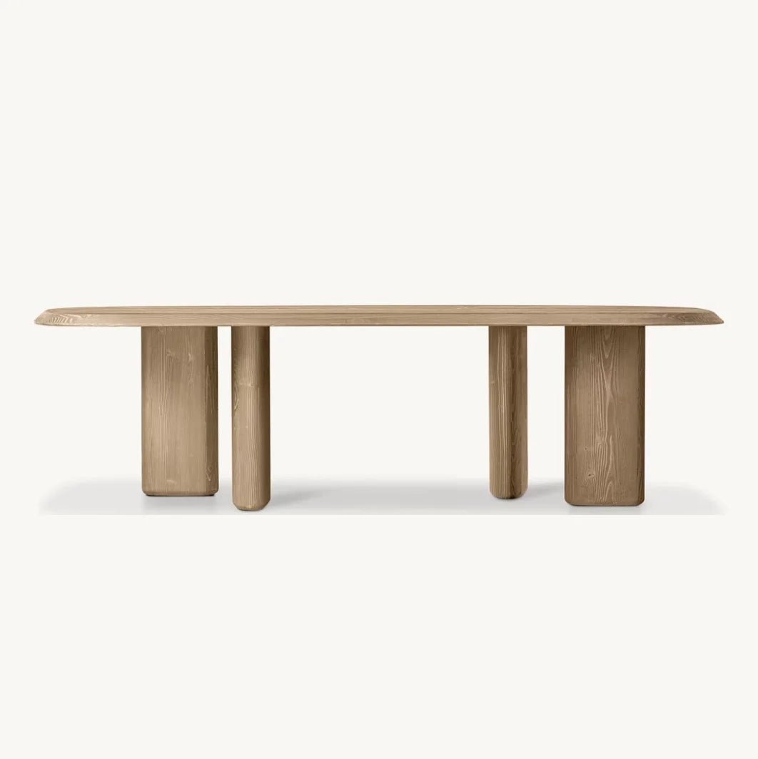 Leon Rectangular Dining Table 130in – Organic Profile Douglas Fir Designer Piece | 1601174934120