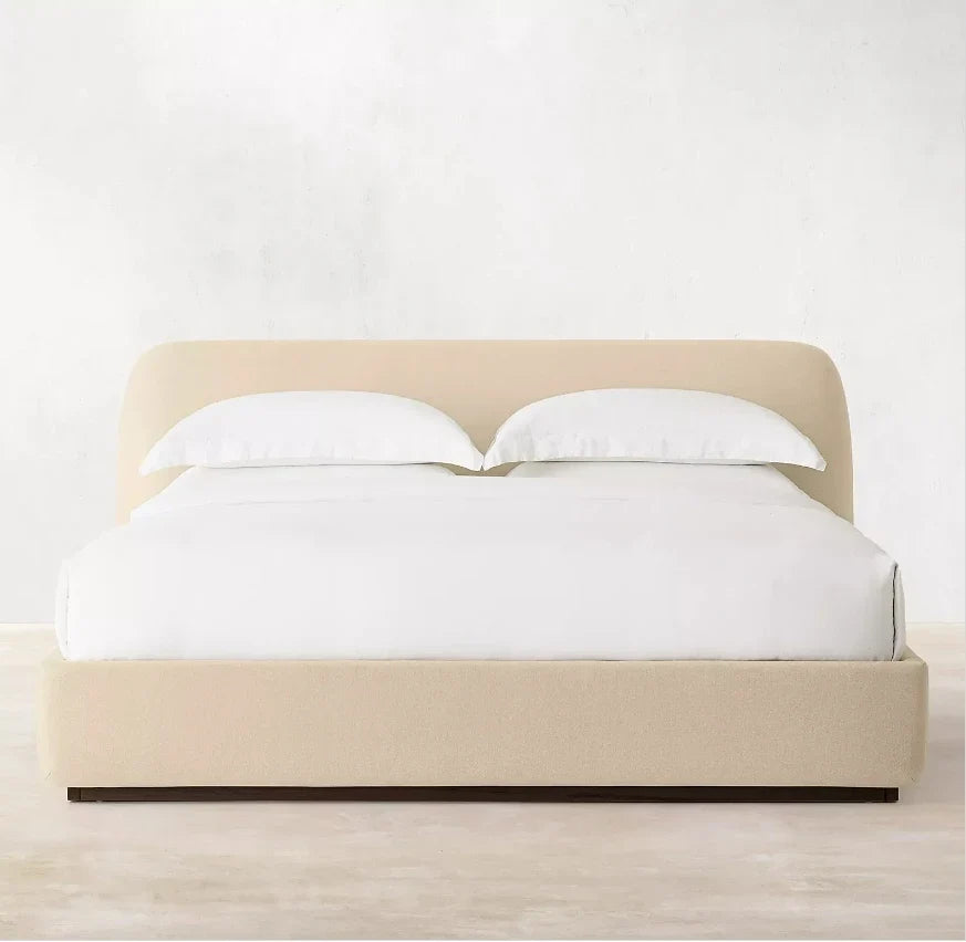 Contemporary Fabric Platform Bed – Low Profile Slipcovered Design | 1601051803192