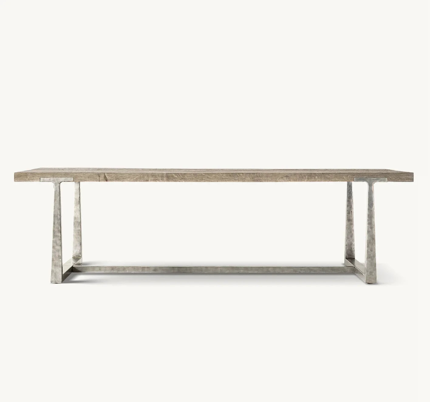 Industrial Extension Dining Table – T-Brace Solid Oak – Statement Piece