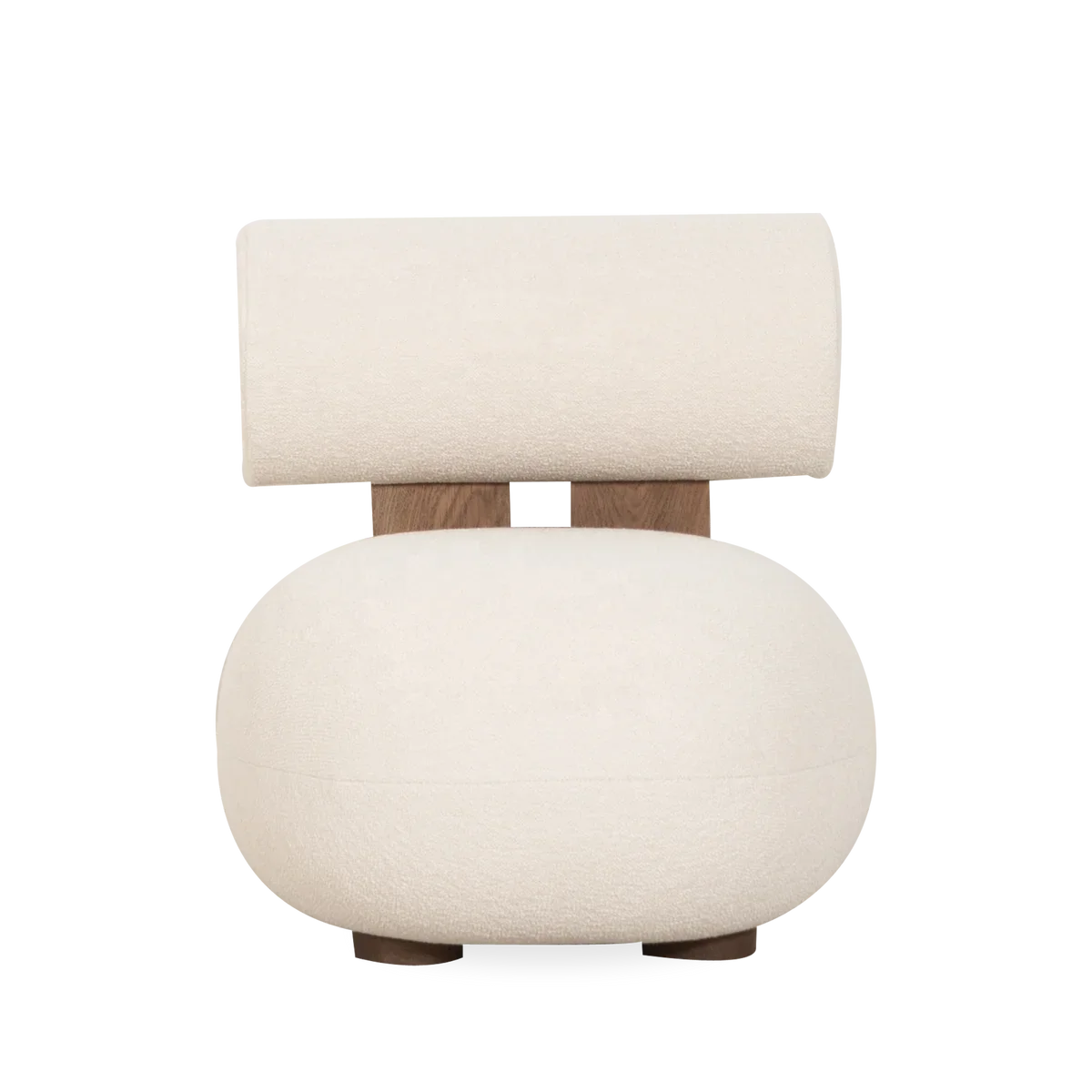 Hippo Lounge Chair – Tufted Linen Accent Piece – Lugano | 1601100182458