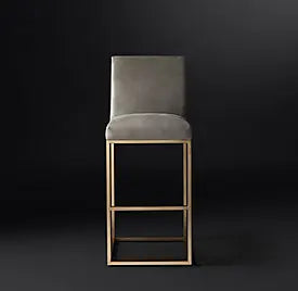 Emery Armless Leather Bar Stool – Contemporary Designer Counter Stool