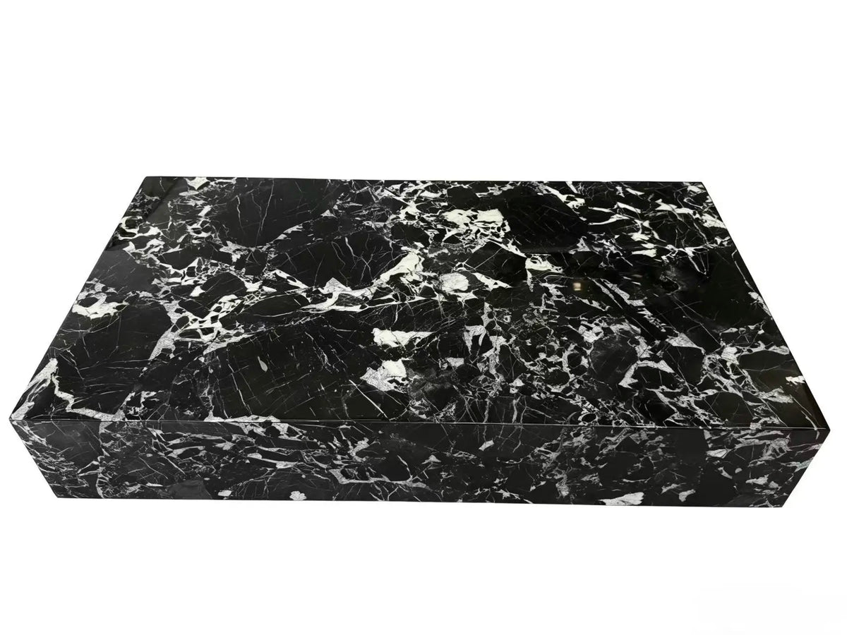 Luxury Rectangular Marble Coffee Table Modern Italian Style for Villa