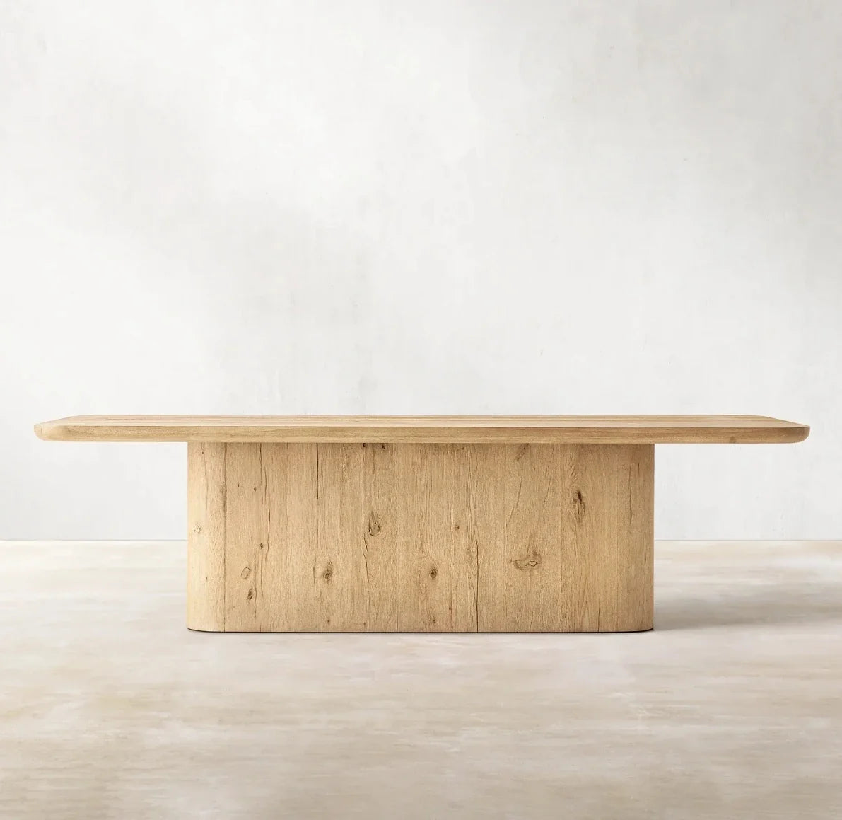 Mid-Century Pedestal Dining Table – Solid Oak Statement Piece
