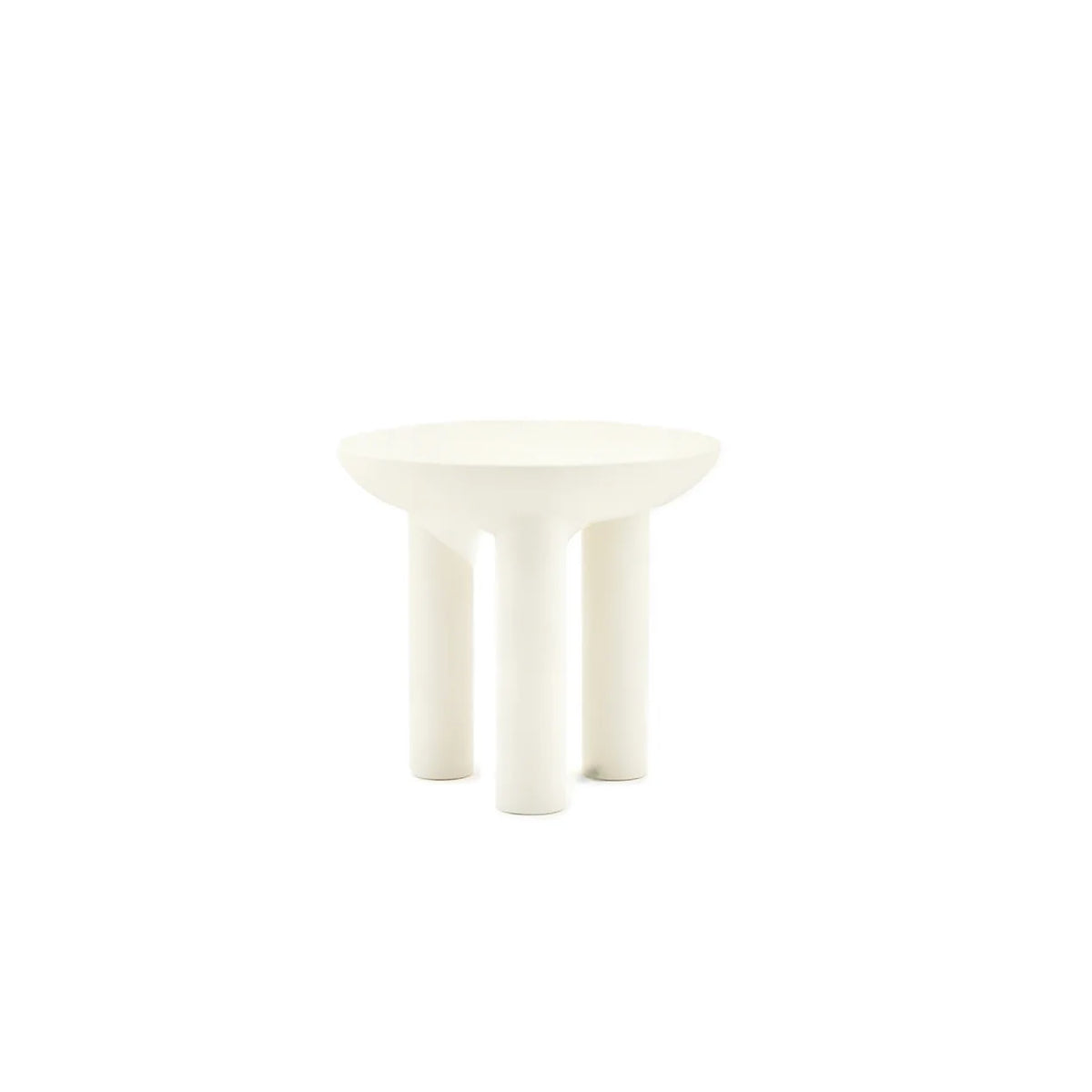 Modern Minimalist Eco-Friendly MDF Side Table in Rice White