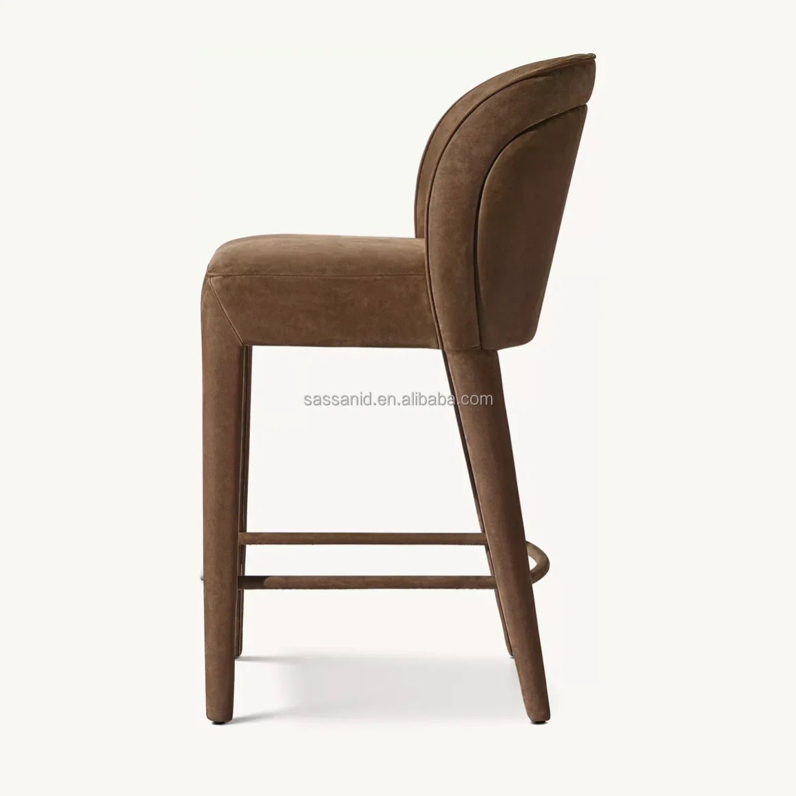 Leather Bar & Counter Stool – Belgian-Inspired Cocoa Blair Modern