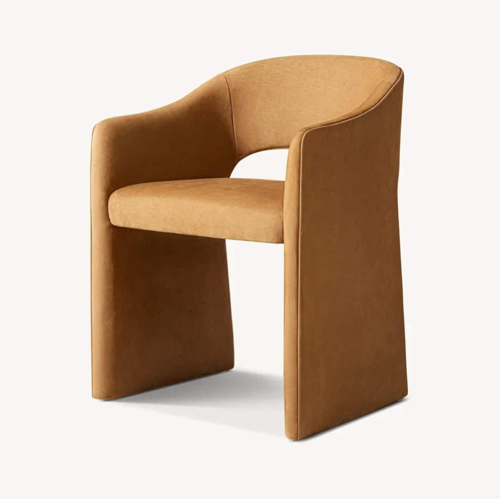 Postmodern Dining Armchair – Leather Upholstered Statement Piece by Re Home