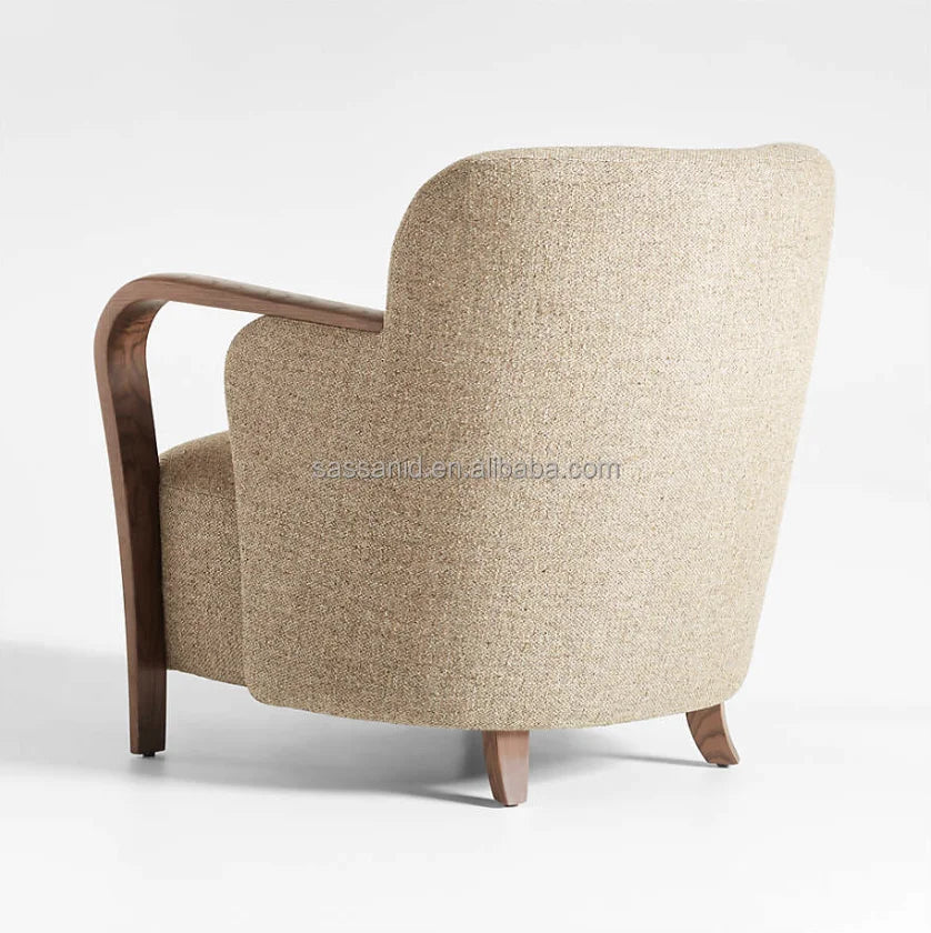 Contemporary Armchair – Midcentury Solid Oak Statement Piece | 1601024335152
