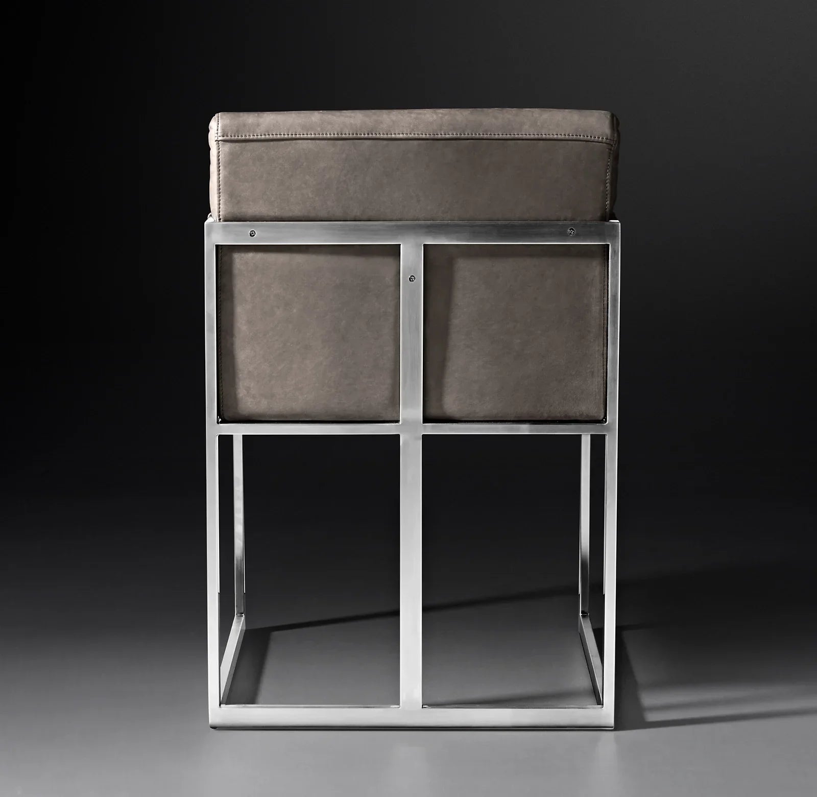 Wexler Square Dining Armchair – Mid-Century Modern Leather and Oak Statement Piece