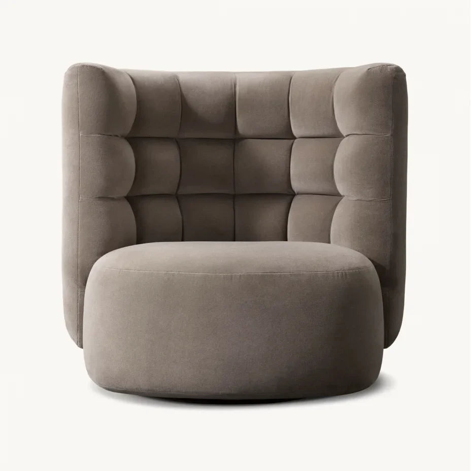 Mira Velvet Armchair – 1960s Modernist Silhouette in Plush Velvet Statement Piece