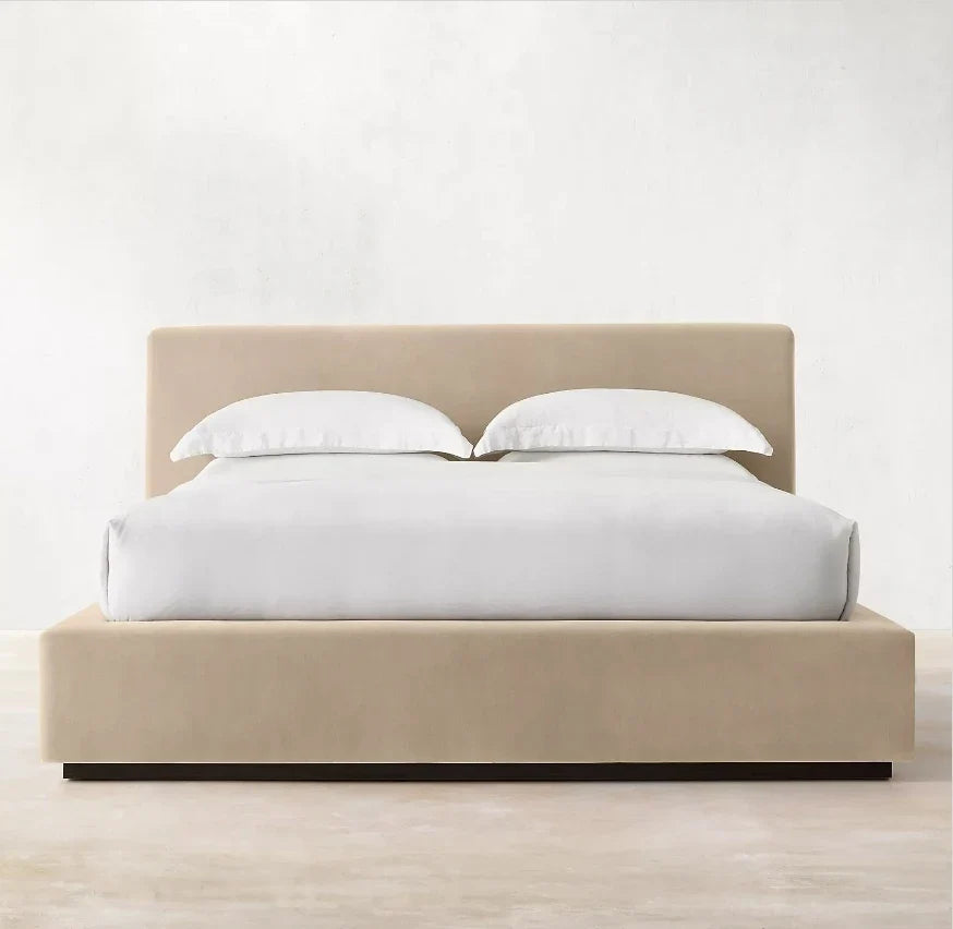 Cloud Platform Bed – Contemporary Italian Velvet Tufted Design | 1601053237692