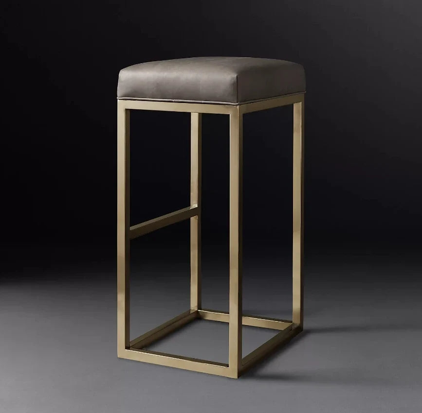 Reese Bar Stool – Mid-Century Leather and Oak Design | 1601054076058