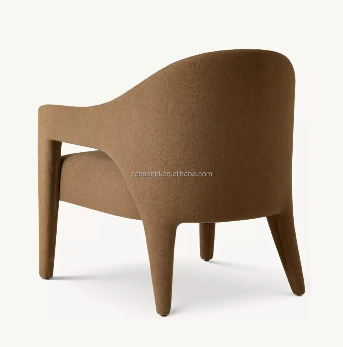Lounge Chair Belgian Minimalist Italian Bouclé – Isabella Statement Piece