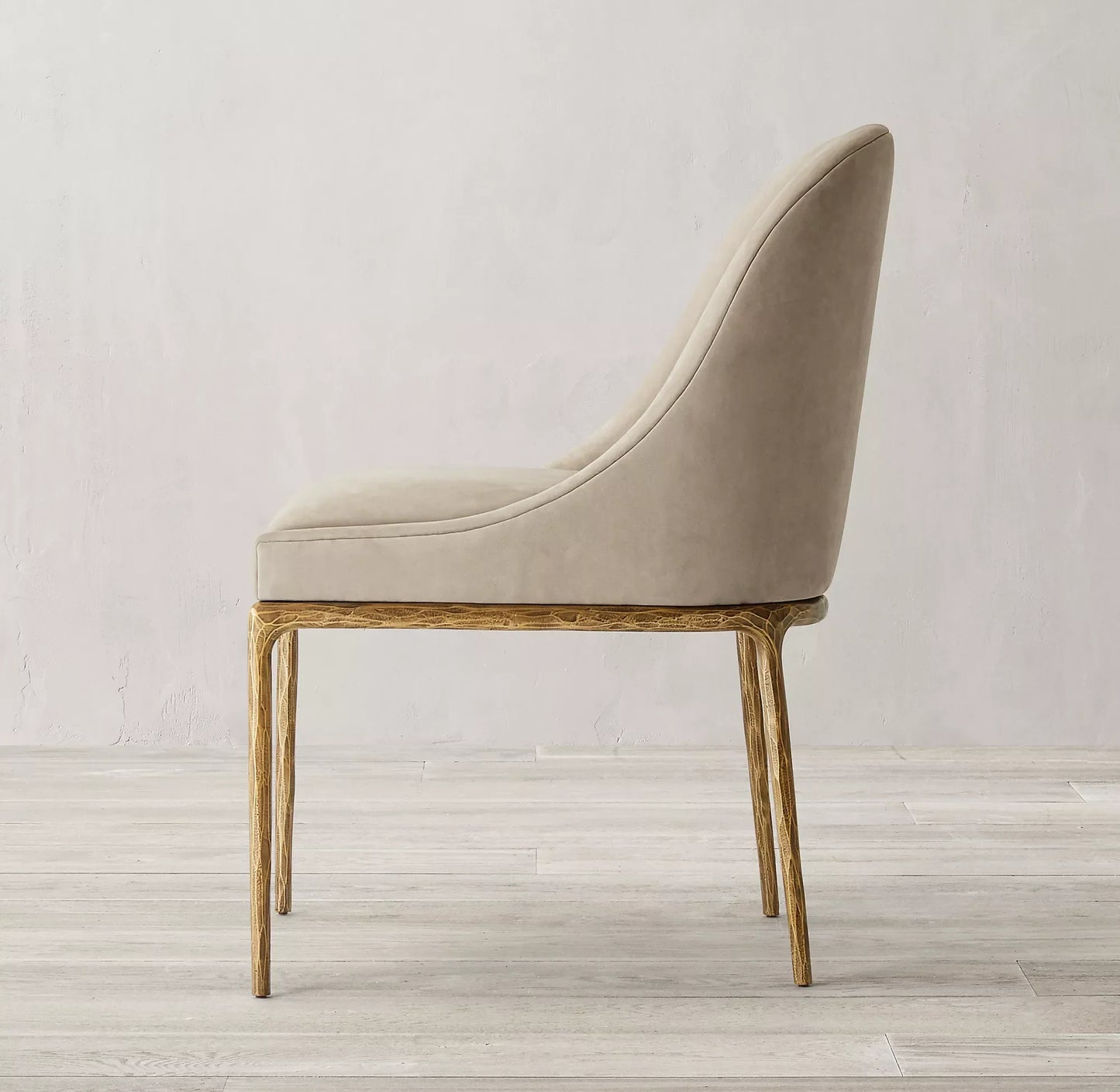 Artisan Hand Forged Leather Dining Chair – Forged Metal Vintage Luxury Statement Piece