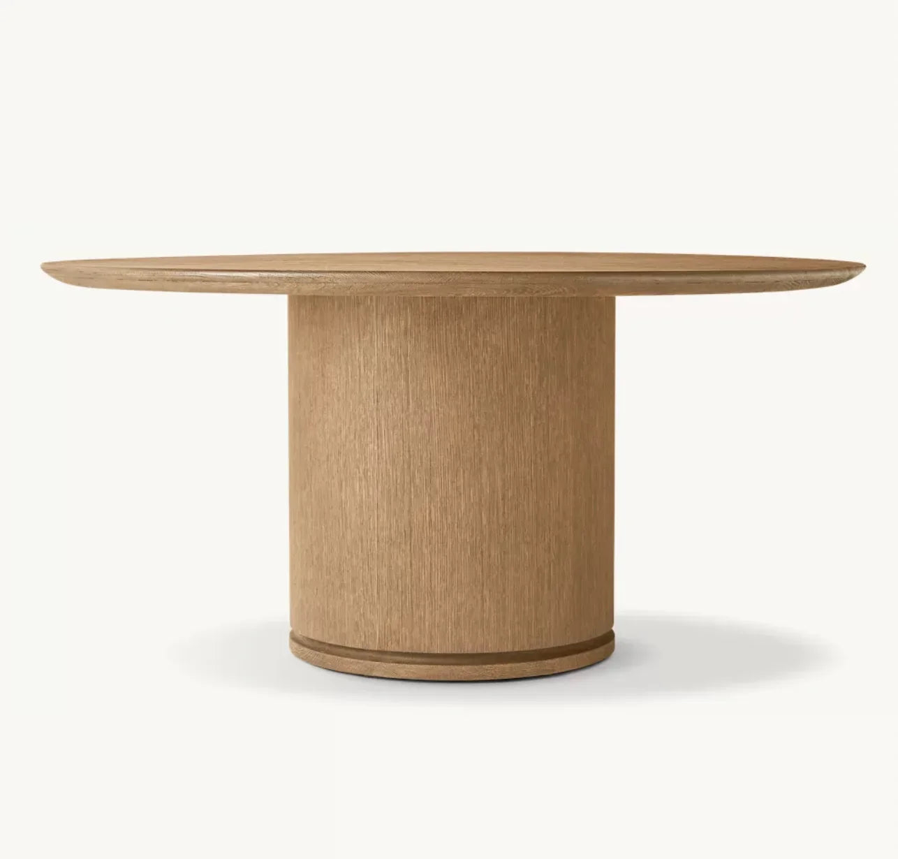 Round Dining Table – Brushed American White Oak – Contemporary European Designer Statement Piece | 1601290368360