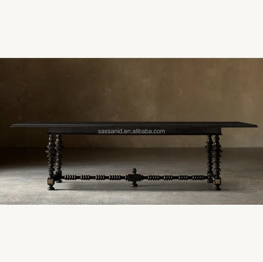 Rectangular Dining Table – Shagreen Texture – Ebony – Paloma | 1601848451338