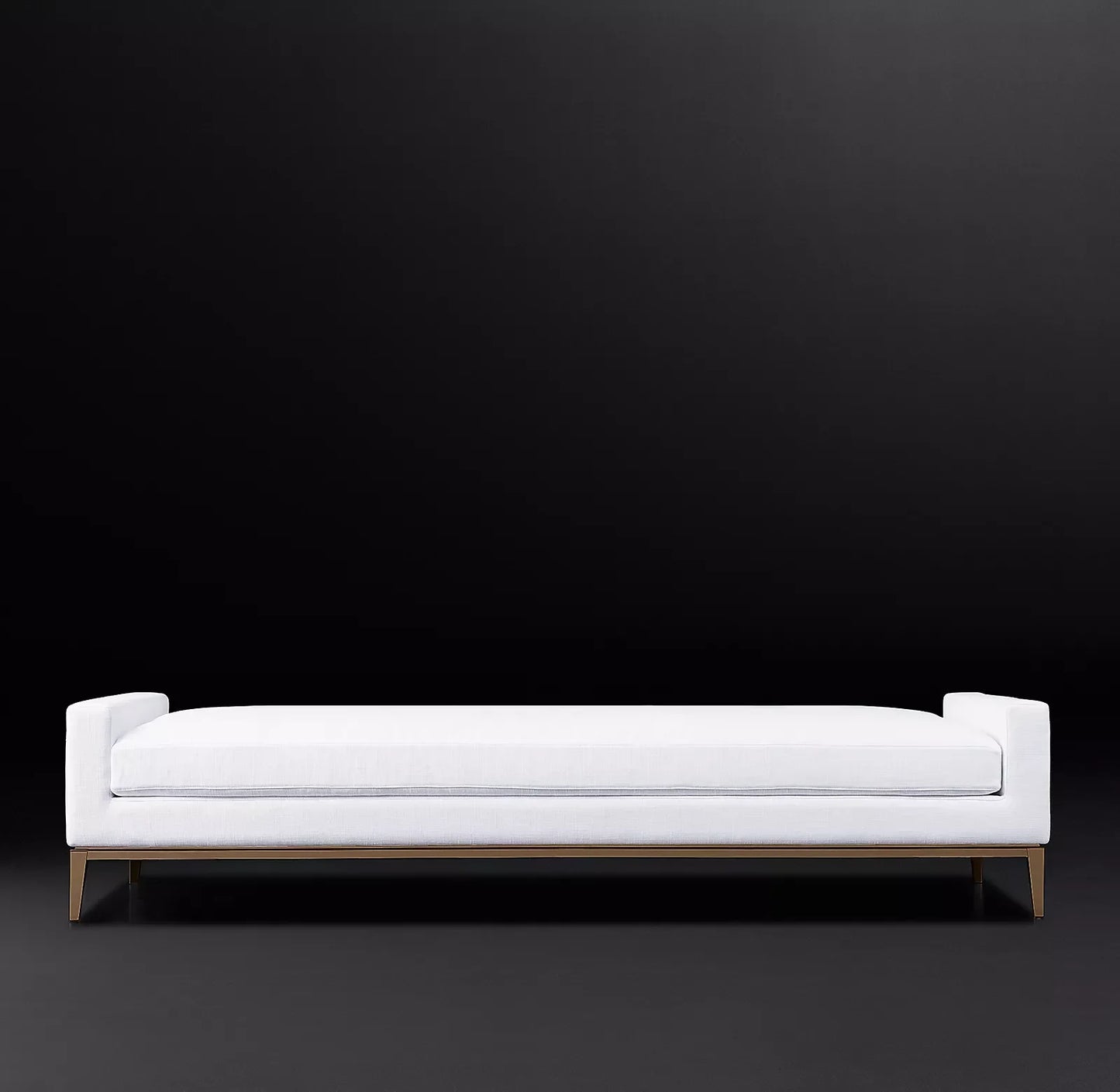 Bedroom Bench 57" – Modernist Metal Base Luxury Furniture by Re Home
