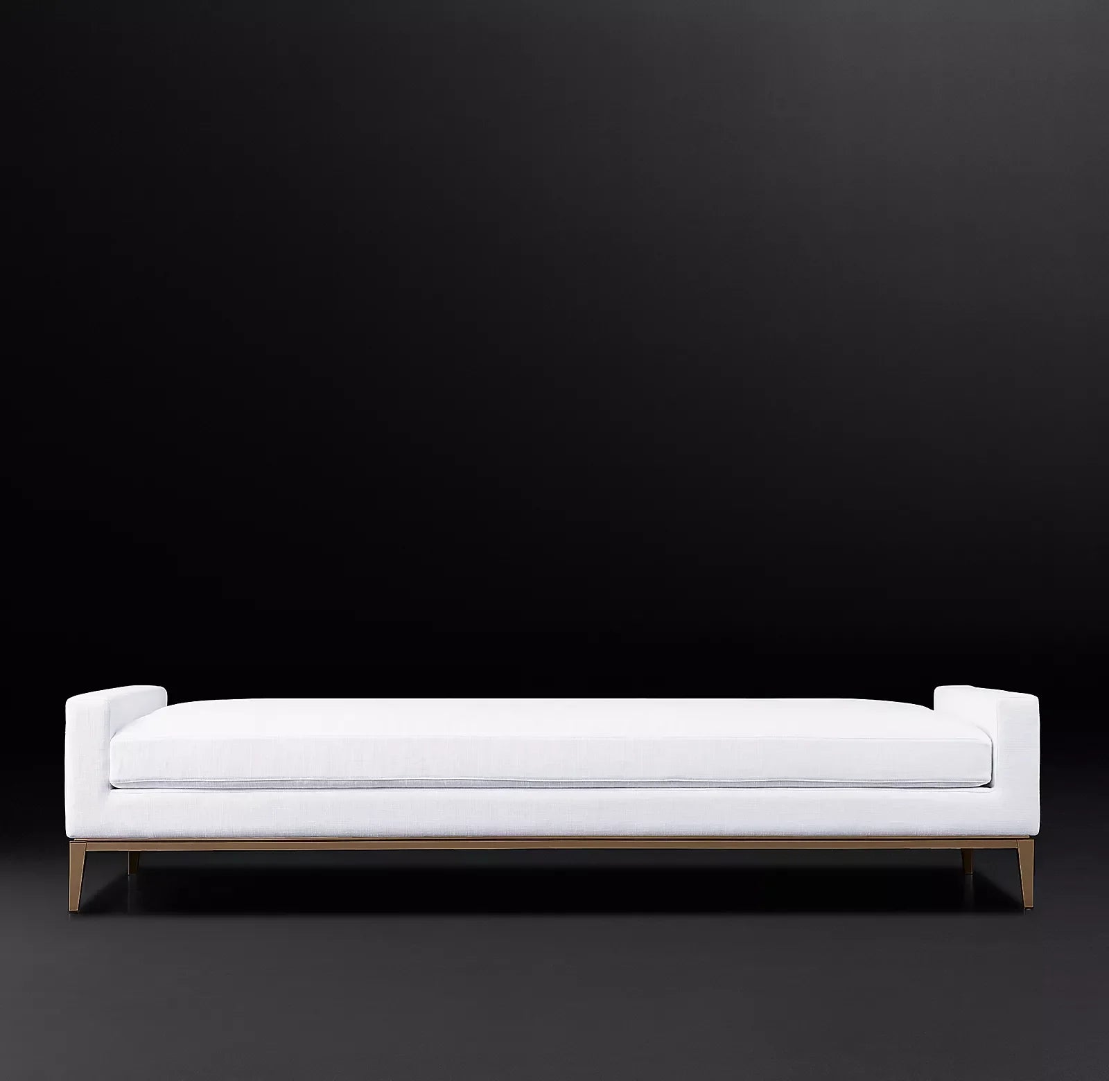 Bedroom Bench 57" – Modernist Metal Base Luxury Furniture by Re Home