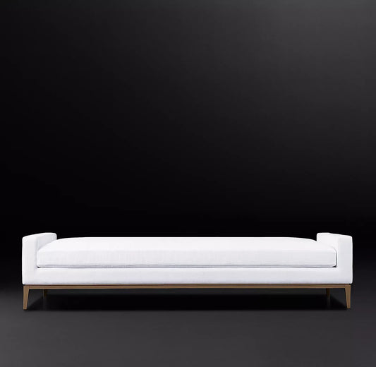 Bedroom Bench 57" – Modernist Metal Base Luxury Furniture by Re Home