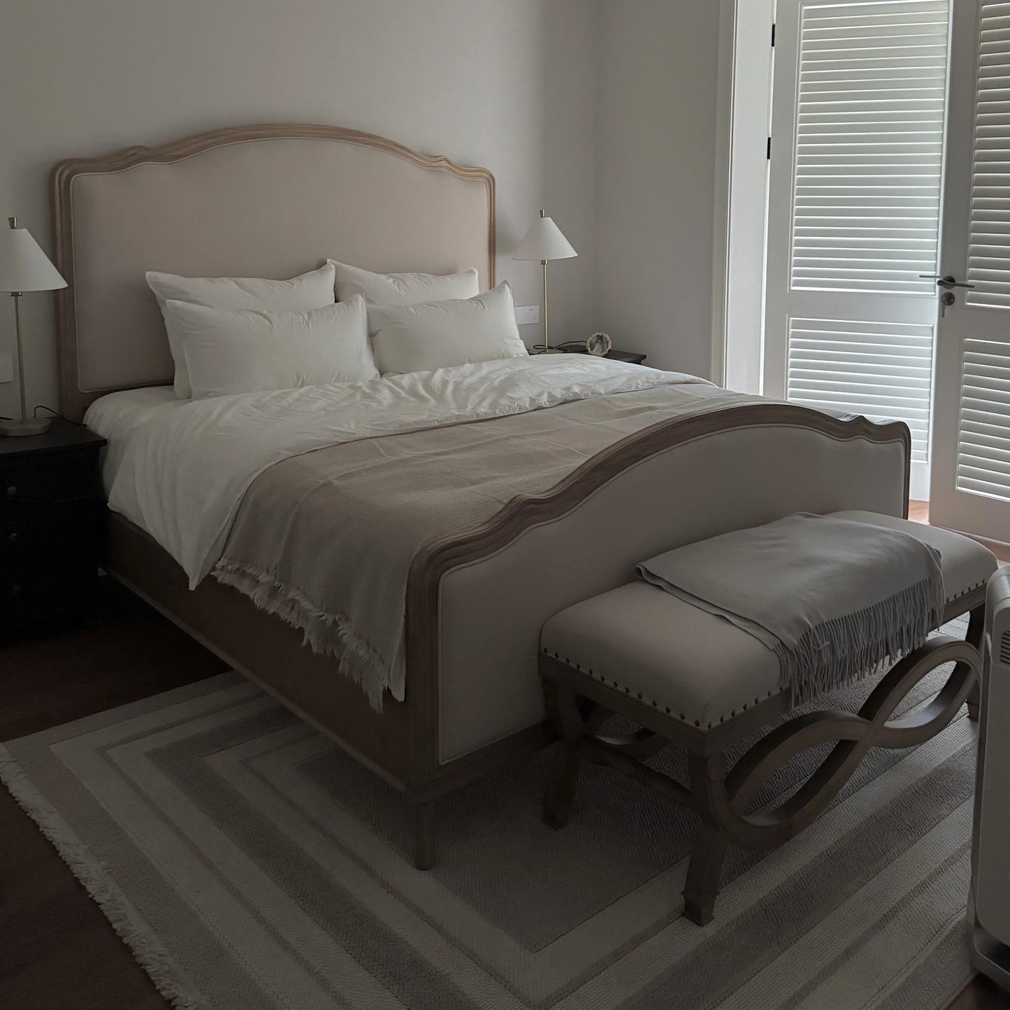 Upholstered Bed – French Provincial Solid Wood Birch Statement Piece 26-74
