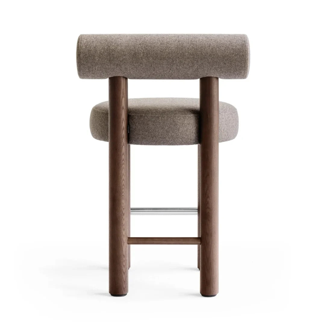 Bauhaus Anniversary Counter Chair – Brown Oak & Performance Fabric | 1601016688276