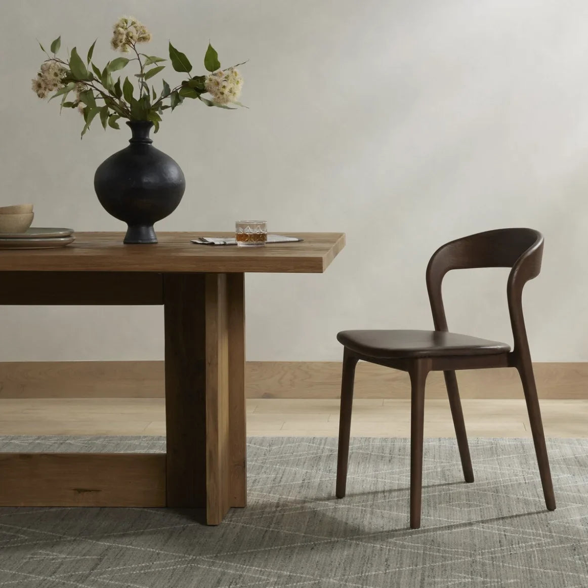 Dining Chair – Handwoven Cane & Solid Oak – Scandinavian Midcentury Statement Piece