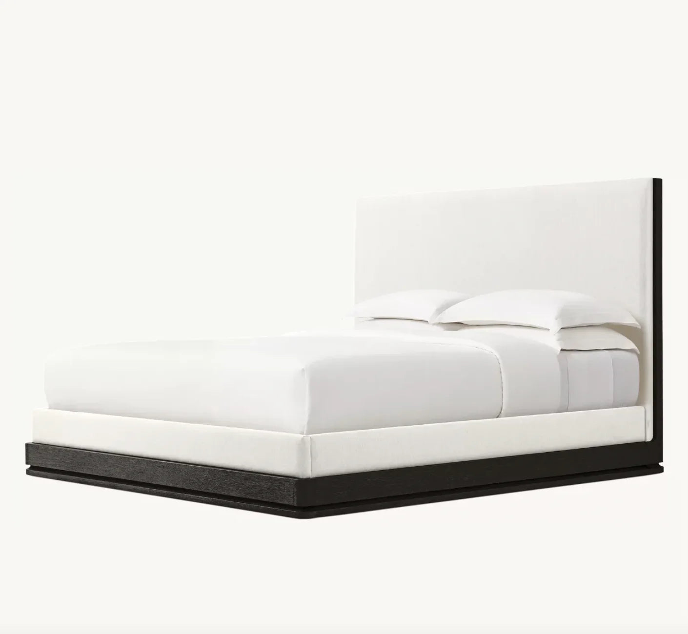 Contemporary Platform Bed – Nontufted Panel Design in Brushed Oak | 1601307761542
