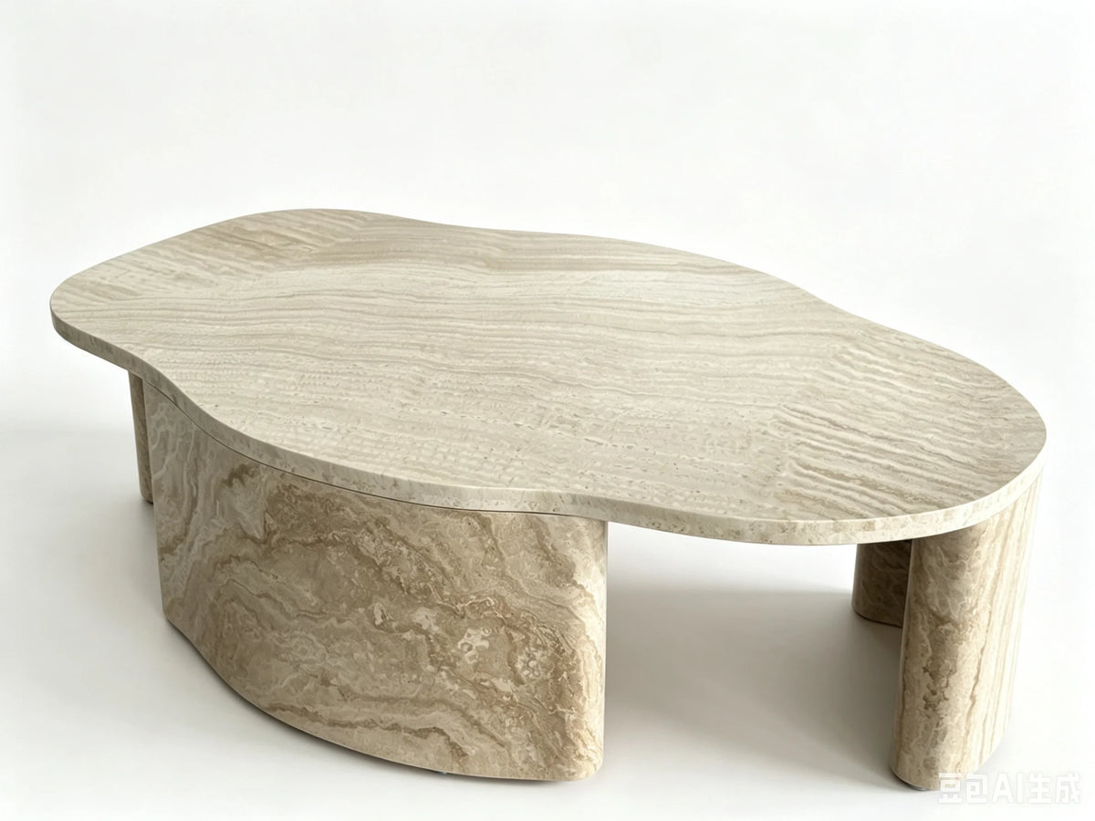 Luxury Geometric Marble Coffee Table Modern Italian Style for Villa