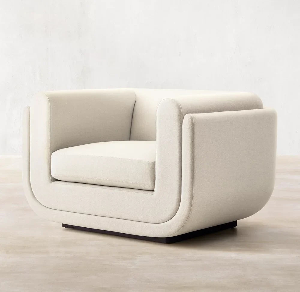 Matteo Lounge Chair – Art Deco Geometric Solid Oak Statement Piece | 1600788273381