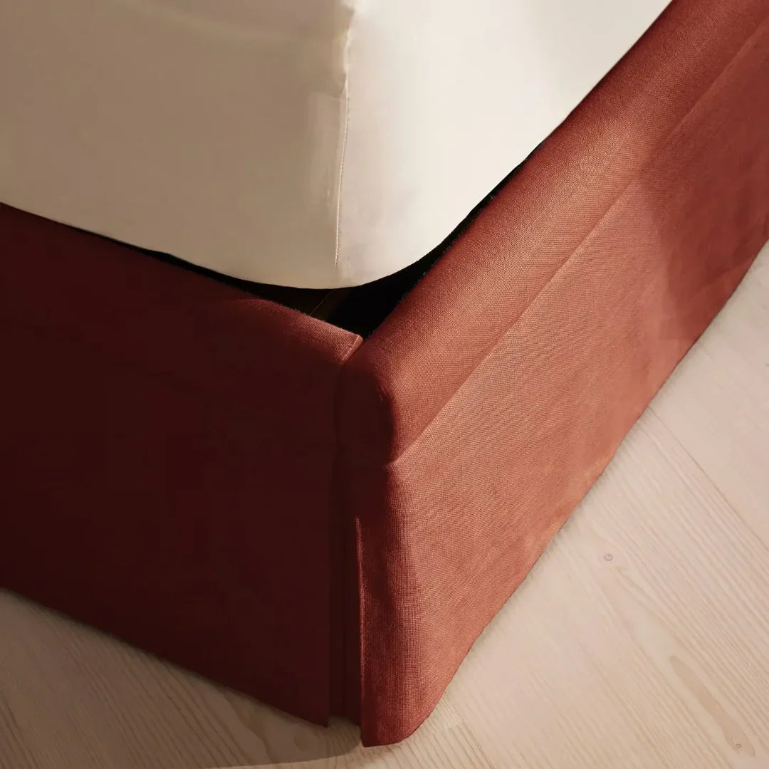 Upholstered Bed – Soft Pack Headboard, Solid Birch Wood French Retro