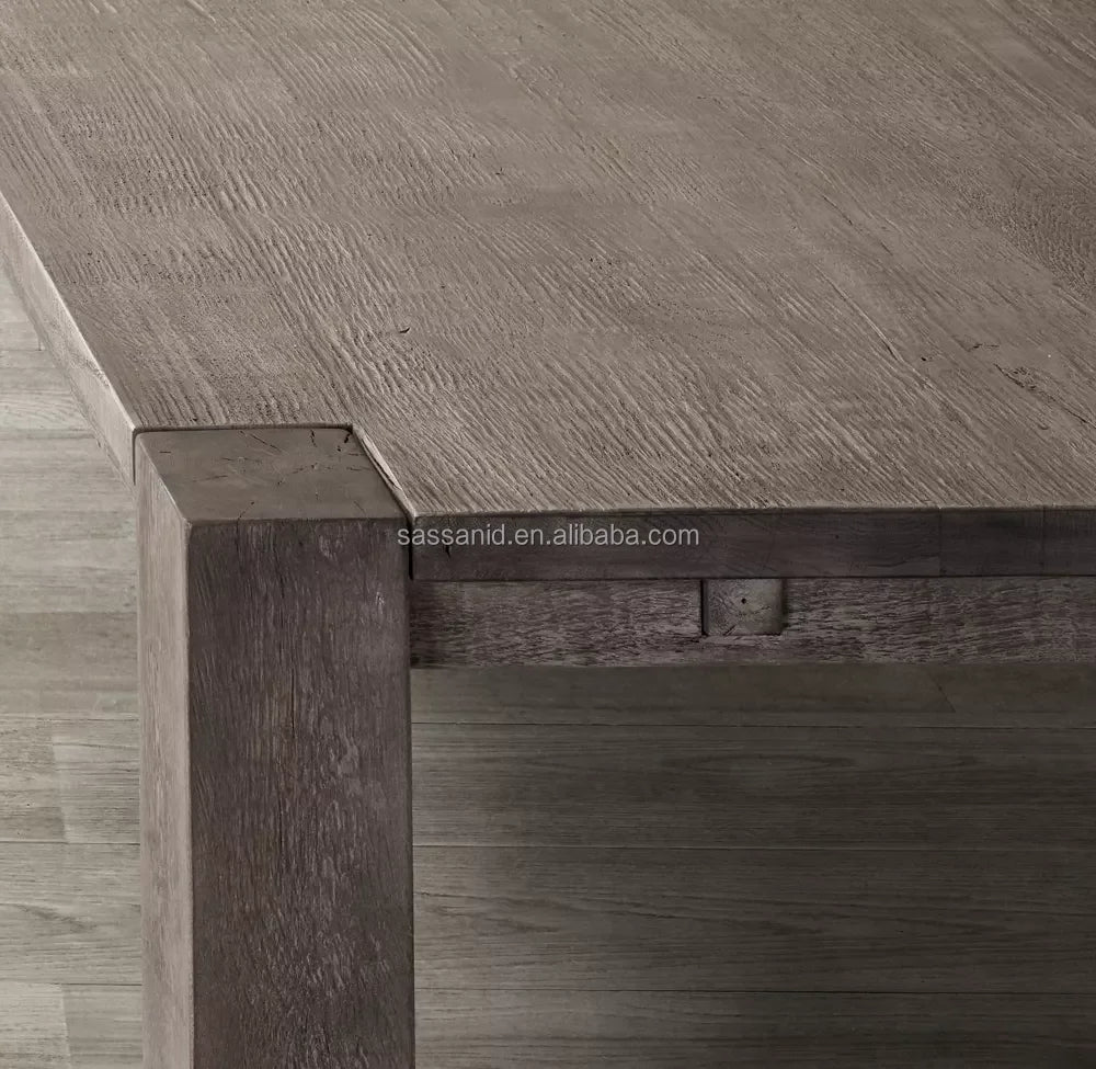 Reclaimed Oak Parsons Extension Dining Table – Handcrafted Wood | 1601041340807