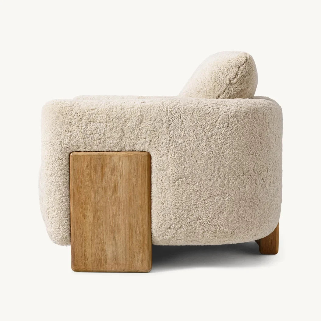 Midcentury Lounge Chair – Solid Oak & Italian Leather by Re Home