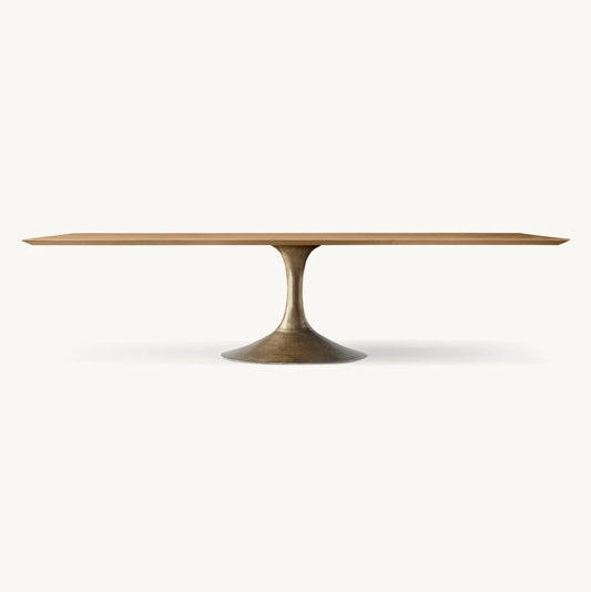 Mid-Century Extendable Dining Table – Walnut and Brass Statement | 1601254501482