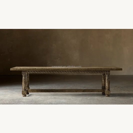 Valencia Rectangular Extension Dining Table – Contemporary Shagreen Solid Wood