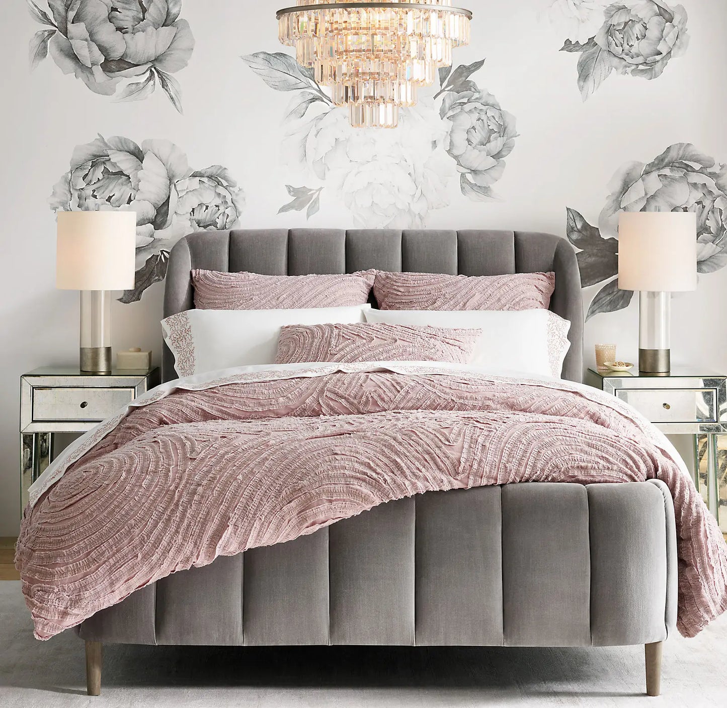 Tufted Velvet Platform Bed by Re Home – Modern Statement Piece