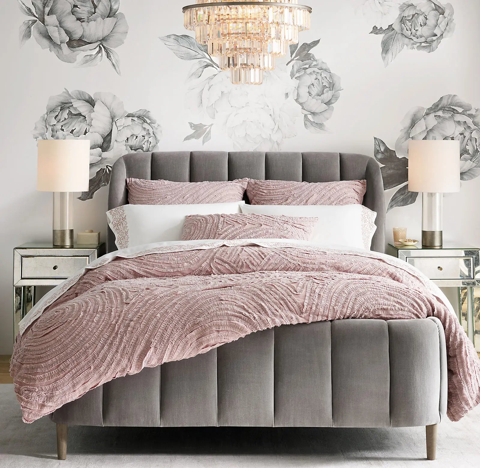 Tufted Velvet Platform Bed by Re Home – Modern Statement Piece