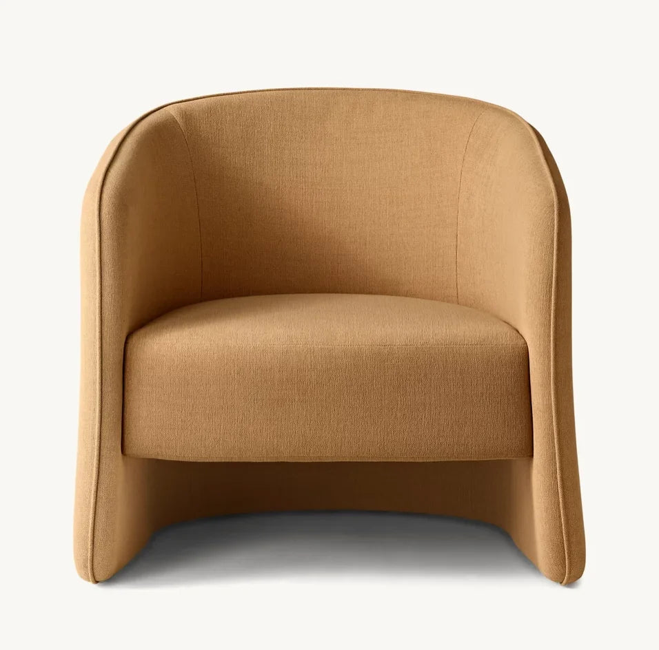 Midcentury Accent Chair – Geometric Plank Arms, Solid Oak, Re Home Minimalist
