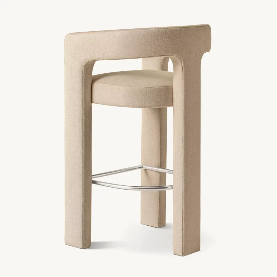 Ines Counter & Bar Stool – Contemporary Architectural Open Fabric Upholstery