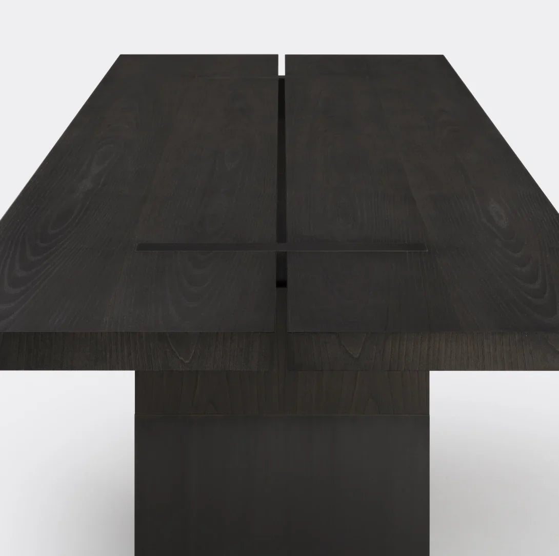 Walnut Ebony Split Dining Table – Luxury Italian Designer Statement Piece