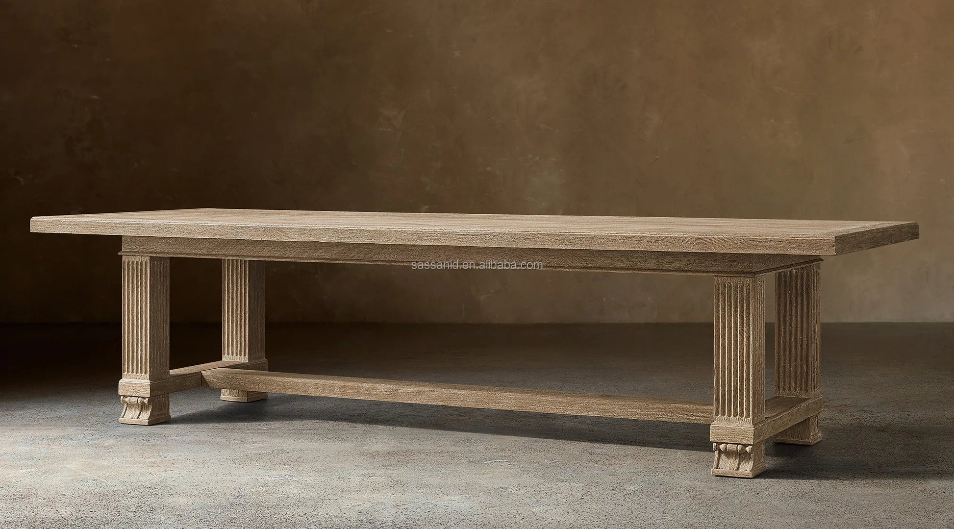 Rectangular Dining Table – Sculptural Shagreen and Aged Oak Mayfair Luxury Piece