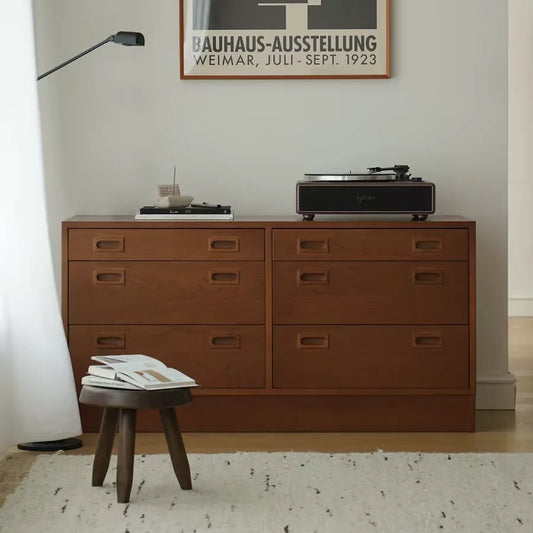 Six-Drawer Cabinet – Nordic Minimalist Solid Birch Storage Unit