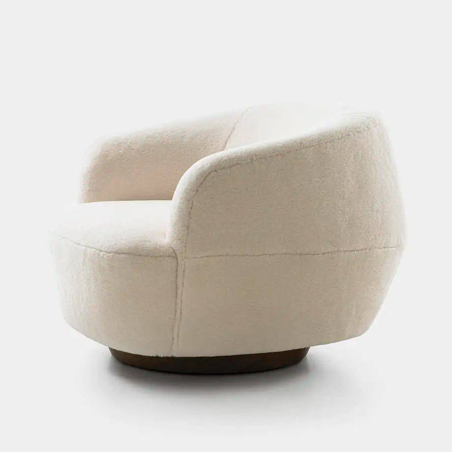 Sumo Midcentury Lounge Chair – Solid Oak & Leather Geometric Statement Piece