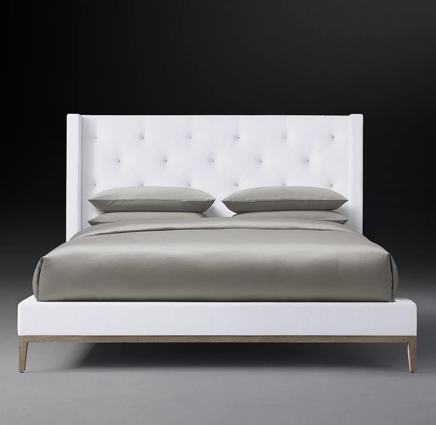 Italian Modernist Shelter Platform Bed – Oak Base Luxury Statement Piece