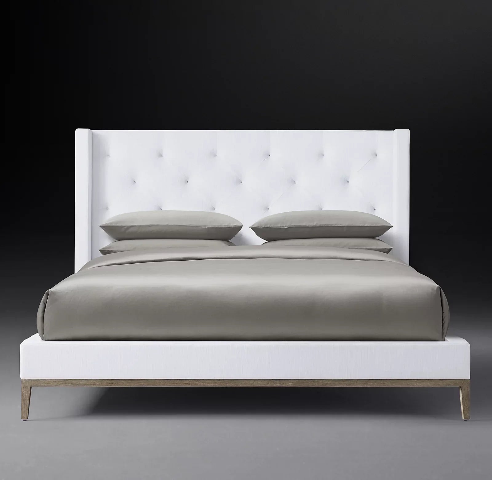 Italian Modernist Shelter Platform Bed – Oak Base Luxury Statement Piece