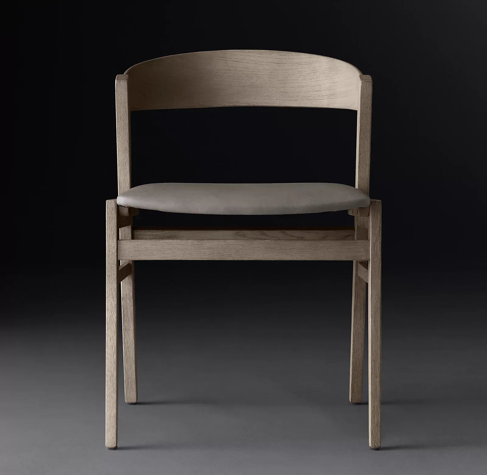 Anders Leather Side Chair – Mid-Century Oak Dining Seat