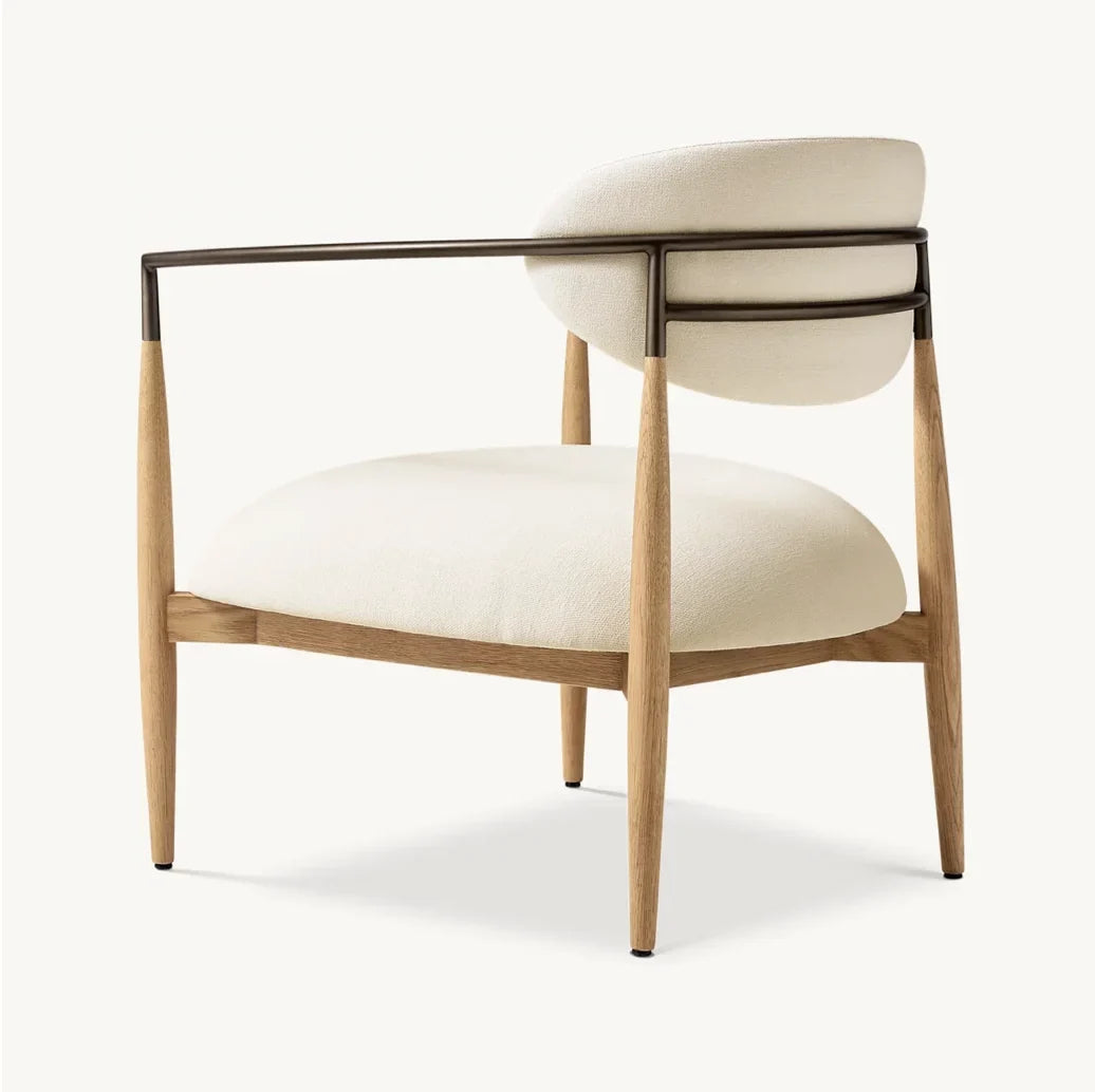 Arno Lounge Chair – Modern Contemporary Oak and Bronze Statement Piece