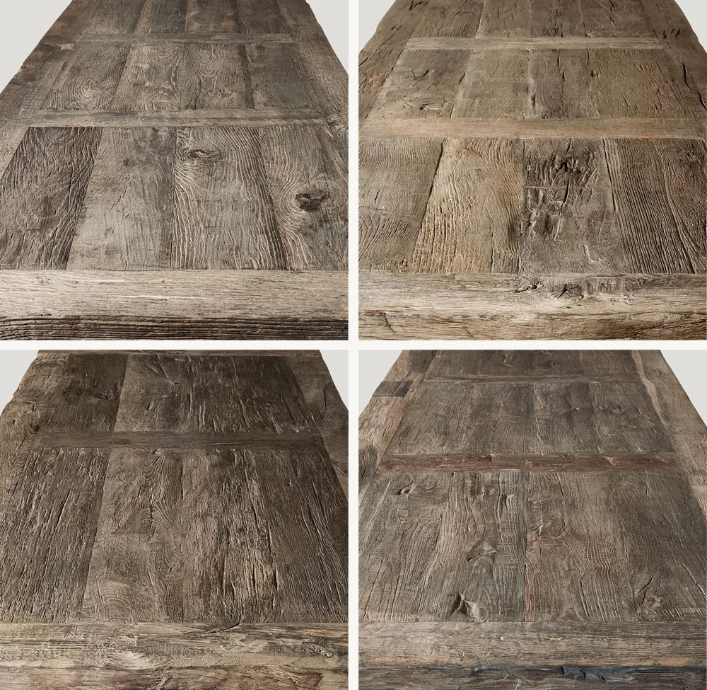 Dining Table – Modern Salvaged Wood Reclaimed Oak Statement Piece | 1600946176922