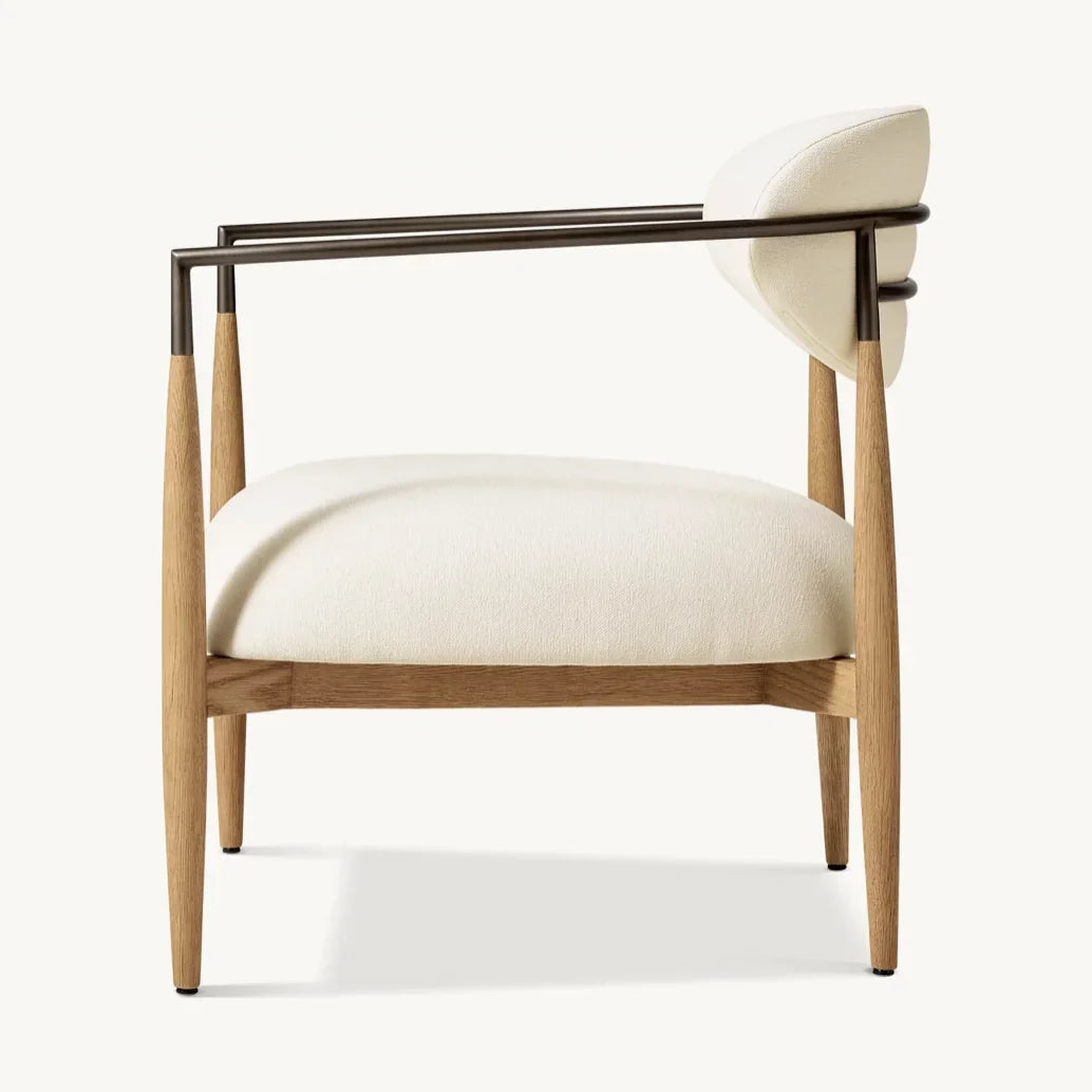 Arno Lounge Chair – Modern Contemporary Oak and Bronze Statement Piece