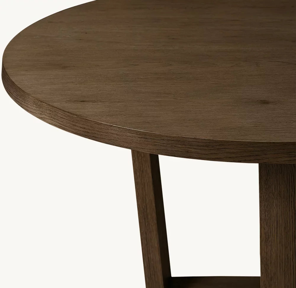 Montecito Round Dining Table – Contemporary Solid Oak Statement Piece