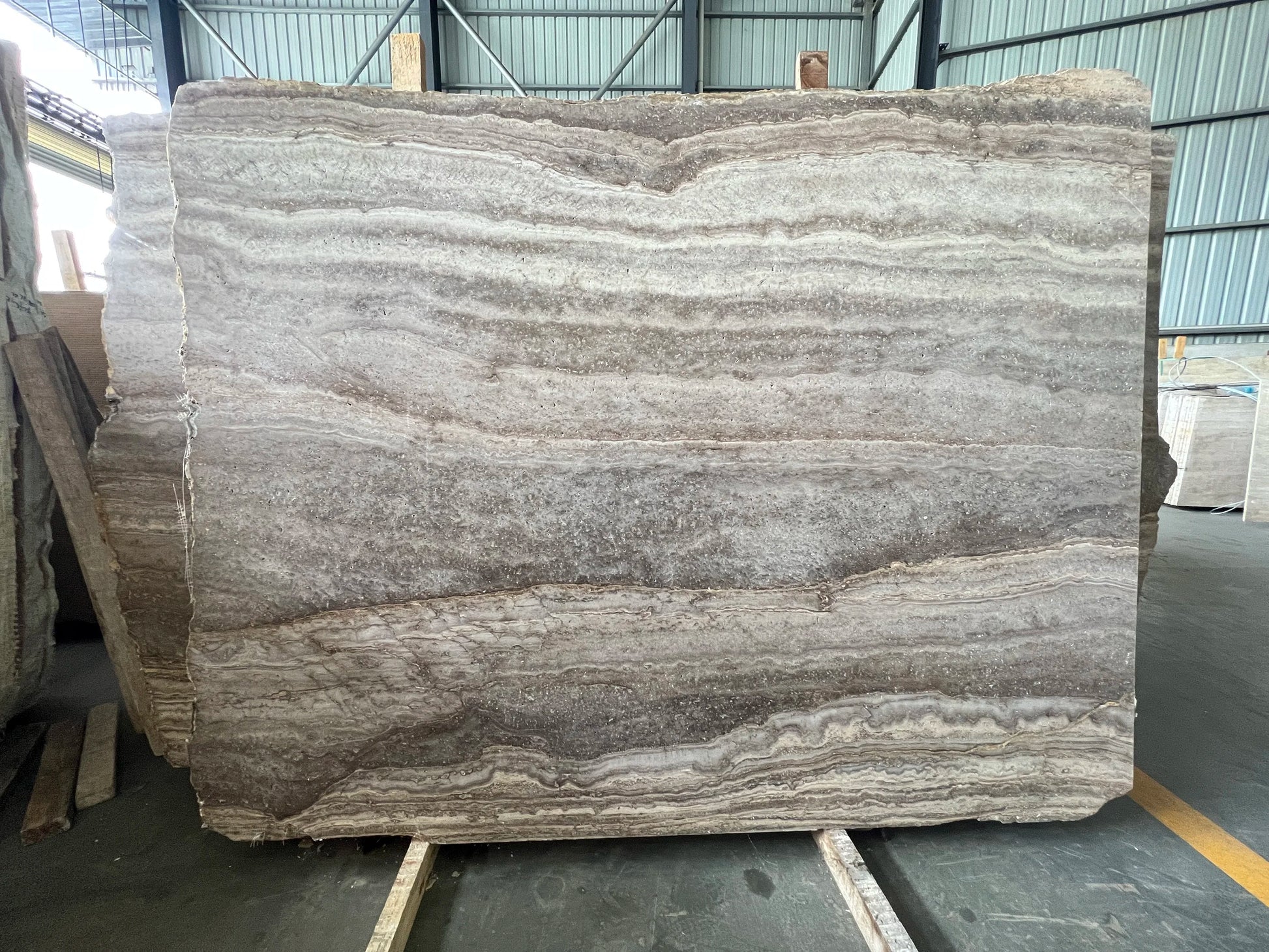 Luxury Oval Natural Travertine Coffee Table Modern Italian Style for Villa